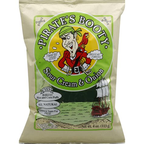 Pirate's Booty Rice and Corn Puffs, Sour Cream & Onion (4 oz) Delivery ...