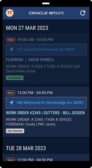 Image result for Field Service NetSuite Examples