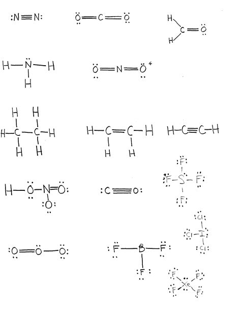 Lewis Structure Worksheet With Answers - Lewis Structures Vsepr ...