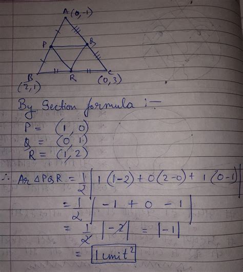 Find the area of a triangle formed by joining the midpoints of the ...