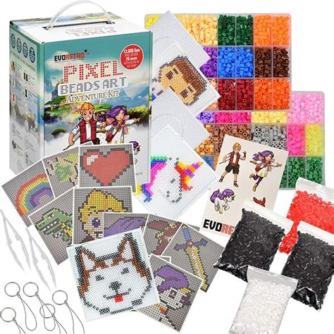 Buy Pixel Art Fuse Beads Kit for Kids - Complete Adventure Set with ...