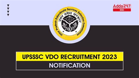 UPSSSC VDO Recruitment 2023 Notification Out for 1468 Posts