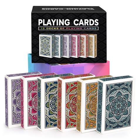 Amazon.com: Metsyth Playing Cards 12 Pack,Decks of Cards,Poker Cards ...