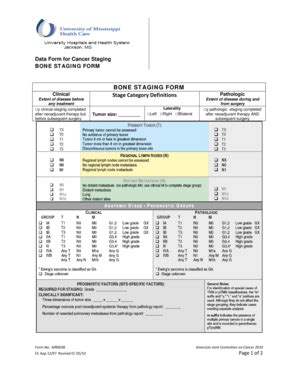 Bone Staging Form - Blank Fillable Template | Fill Out, Print ...