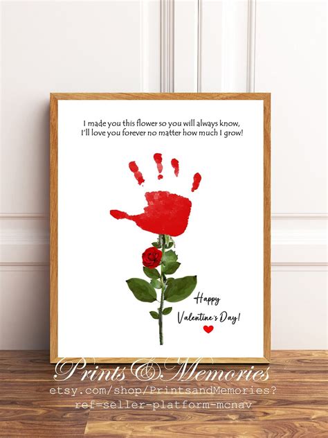 Valentine Handprint Poem Printable