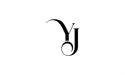diseño de logotipo yj. vector inicial de diseño de icono de logotipo de ...