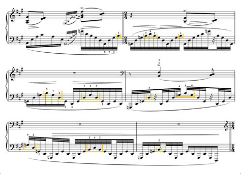 Piano fingerings for RAVEL | Miroirs: Une barque sur l'océan: mm. 22–27 ...