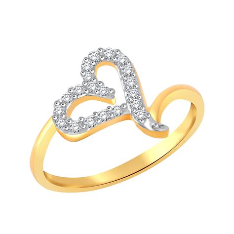 Classic Dynamic Heart Gold Plated Alloy & Brass Cz Amercian Diamond ...