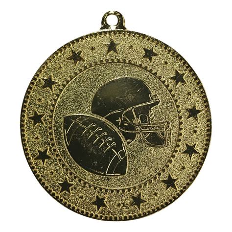 10 Pack of Gold Football Medals Trophy Award with Neck Ribbons : Amazon ...