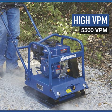 Powerhorse Single-Direction Plate Compactor with 7 HP Powerhorse Engine ...