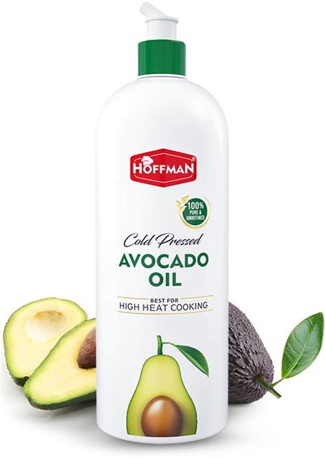 HOFFMAN Cold Pressed Avocado Oil for Cooking | 100% Pure & Unrefined ...