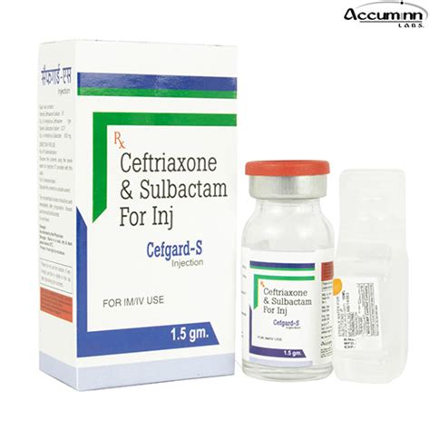 Cefgard S - Ceftriaxone & Sulbactam Injection - Accuminn Labs
