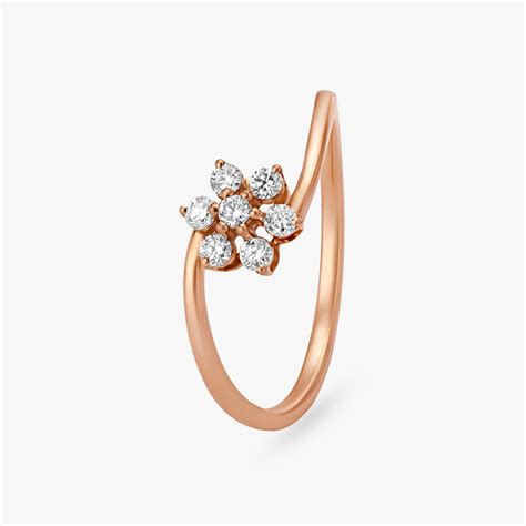 Sparkling Flower Diamond Ring