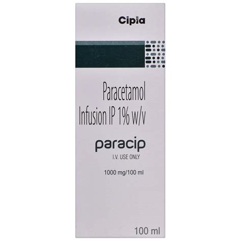 Paracip 1000mg/100ml - Pack of 100 ml Infusion : Amazon.in: Health ...