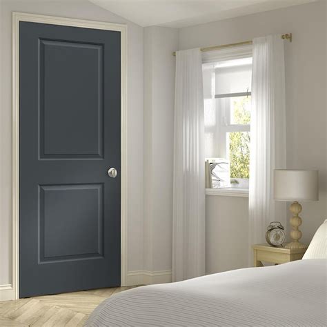 JELD-WEN 28-in x 80-in Slate Hollow Core 2-panel Square Right Hand ...