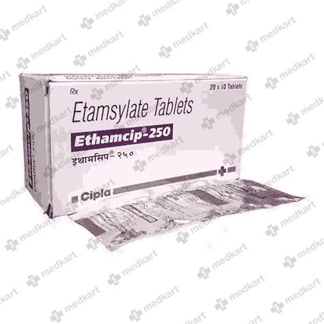 ETHAMCIP 250MG TABLET 10'S Price, Uses, Side Effects & Substitutes ...