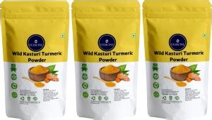 VEDICINE Organic Wild Kasturi Turmeric Manjal Amba Haldi Powder For ...