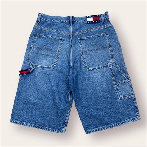 Vintage Tommy Jeans Carpenter Denim Shorts Workwear... - Depop