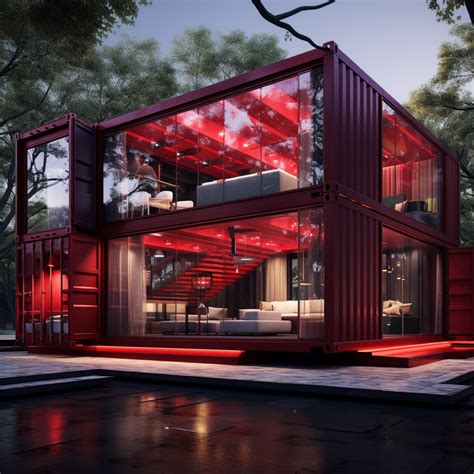 Red shipping Container Home Ideas | Container house plans, Architecture ...