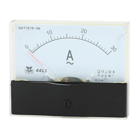 Generic Panel Mount Analog Ammeter Gauge AC 0-30A Measuring Range 44L1 ...