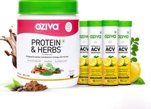 OZiva Protein & Herbs Women Weight loss with ACV Moringa To Control ...