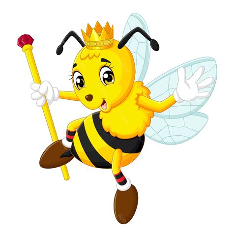 Cartoon Style Queen Bee Illustration | ベクターファイル Illustrator PREMIUM