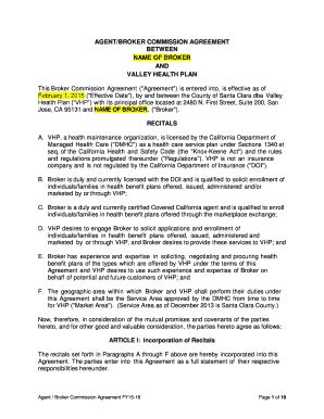 18 Printable agents commission agreement Forms and Templates - Fillable ...