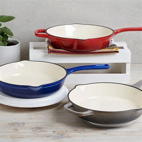 Enamel Coating Cast Iron Non-Stick Fry Pan Small Cast Iron Cookware ...