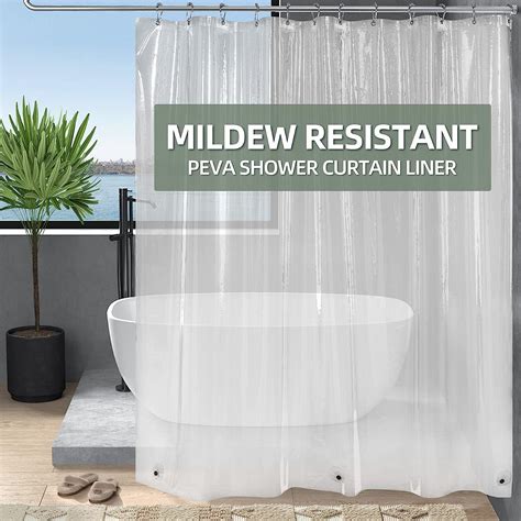 Amazon.com: AmazerBath Clear Shower Curtain Liner, 72x72 Plastic Shower ...