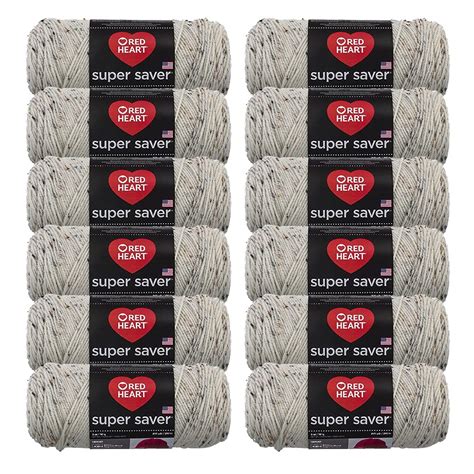 Red Heart Aran Fleck Super Saver Yarn 12/Pk 12 Pack : Amazon.in: Home ...