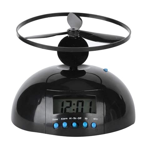 Buy Natudeco Alarm Clock, Flying Clock Mini Round Propeller Alarm Clock ...