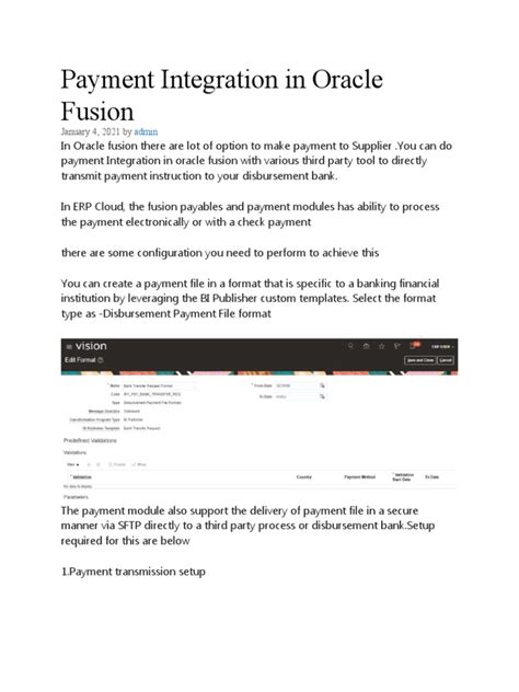 Image result for Payment Method Oracle Fusion Financials