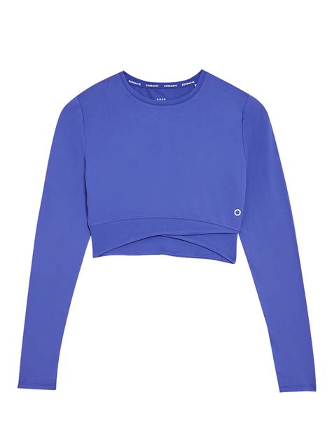 Buy Long Sleeve Yoga Crop Top at Marks & Spencer