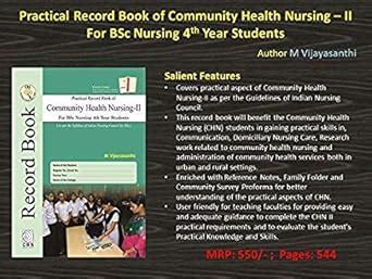 Practical Record Book of Community Health Nursing-II For BSc Nursing ...
