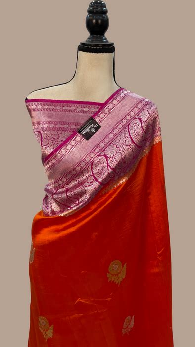 Pure Katan Silk Banarasi Handloom Saree - All over Kadua motifs — The ...