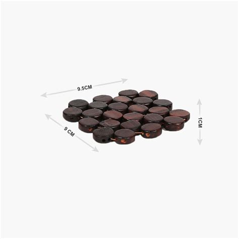 Buy Habitat Rivet Set of 6 Bamboo Coasters from Home Centre at just INR ...