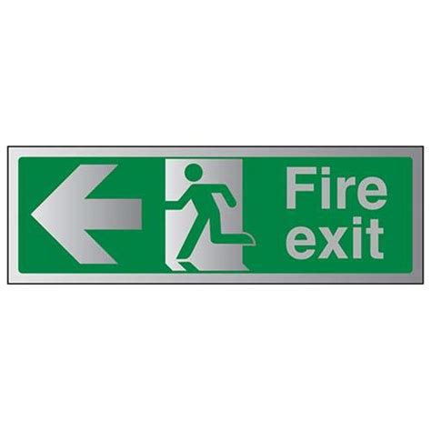 Vsafety Fire Exit Fire Exit Arrow Left Sign 450mm X | Desertcart INDIA