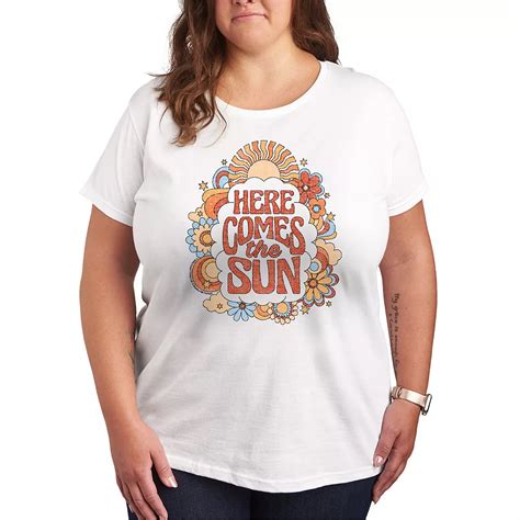 Plus Size The Beatles Here Comes The Sun Graphic Tee