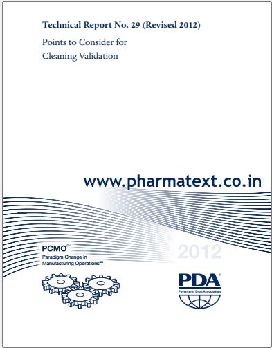 Pharmatext: Points to Consider for Cleaning Validation [PDA TR 29]