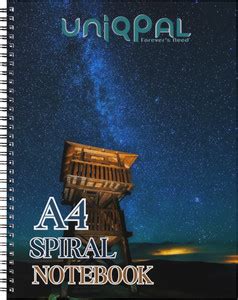 UNIQPAL SET OF 1 A4 Notebook UNRULED 200 Pages Price in India - Buy ...