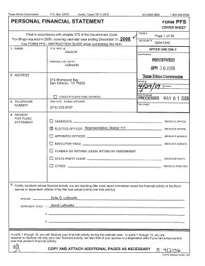 Image result for Blank PFS Form