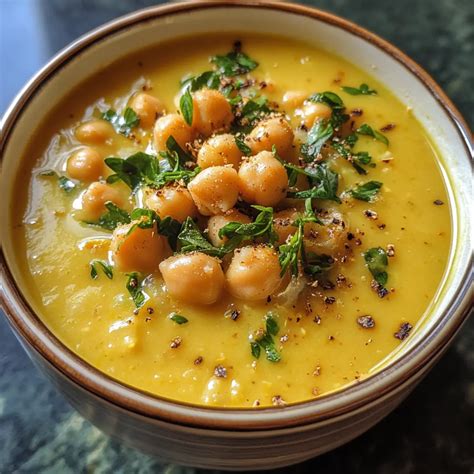 Easy Comforting Golden Zucchini Chickpea Soup Recipe