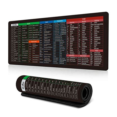 300*800*3mm Anti-slip Gaming Mouse Pad Shortcut Keys Rubber Desk Mat ...