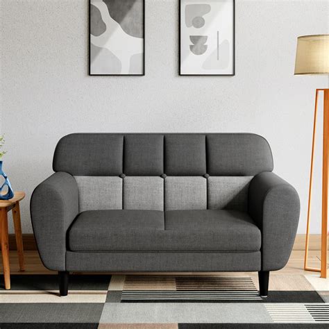 Godrej Interio Sofa Bobbin 2 Seater Fabric Sofa for Living Room, 3 ...