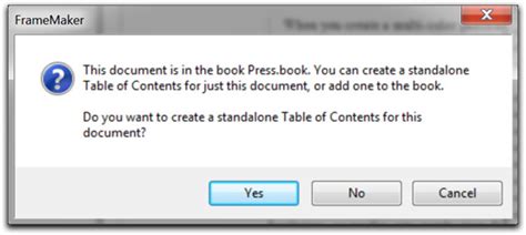 Image result for Adding a TOC in FrameMaker