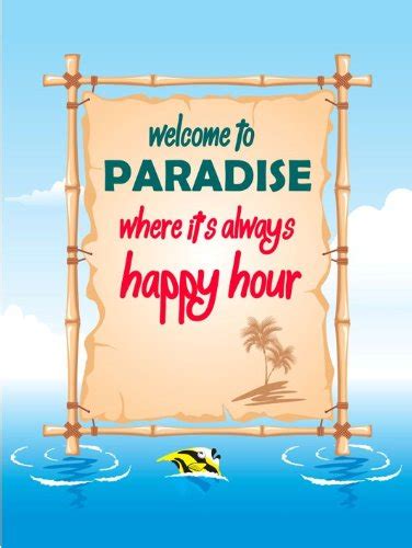 Art Emporio 'Welcome to Paradise' Poster (Art Print, 30.48 cm x 45.72 ...