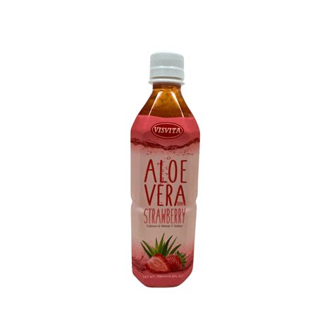 LDK02E – VISVITA Aloe Strawberry Drink Plastic Bottle 20 x 16.9 oz ...