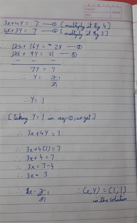 construct any one linear equation in two variables. obtain another ...