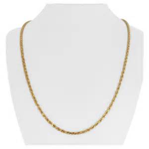 14 Karat Rose Gold Solid Diamond Cut Rope Chain Necklace For Sale at ...