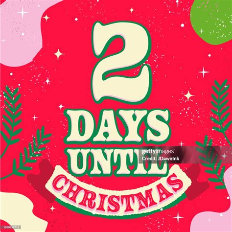 2 Days Until Christmas Countdown Cute Background Design Template High ...